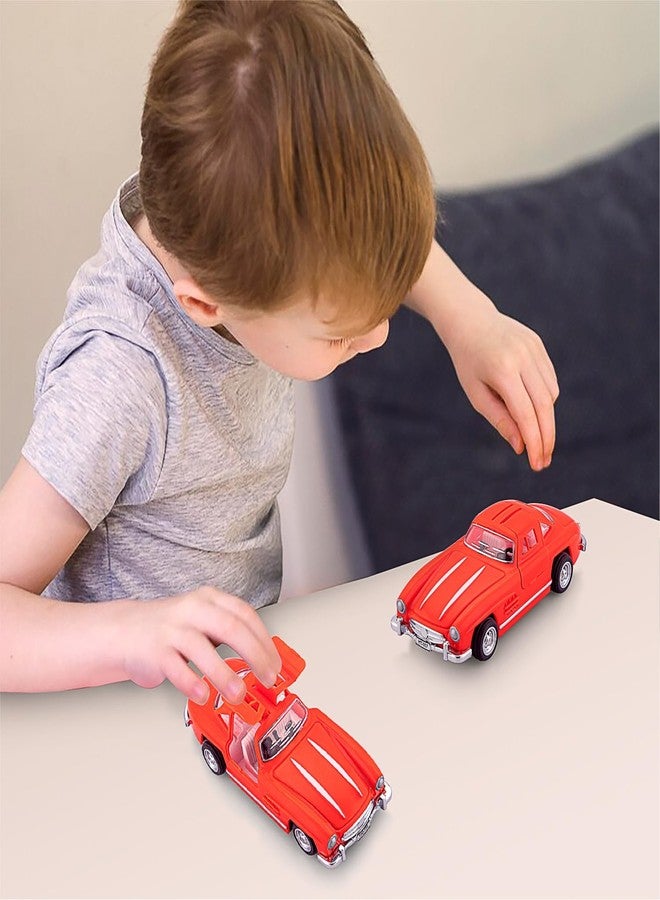 Shinsei Classics S Series - Vintage Red Classic Car | Pull-Back Toy with Falcon Wing Doors | Collectible Model - Image 5